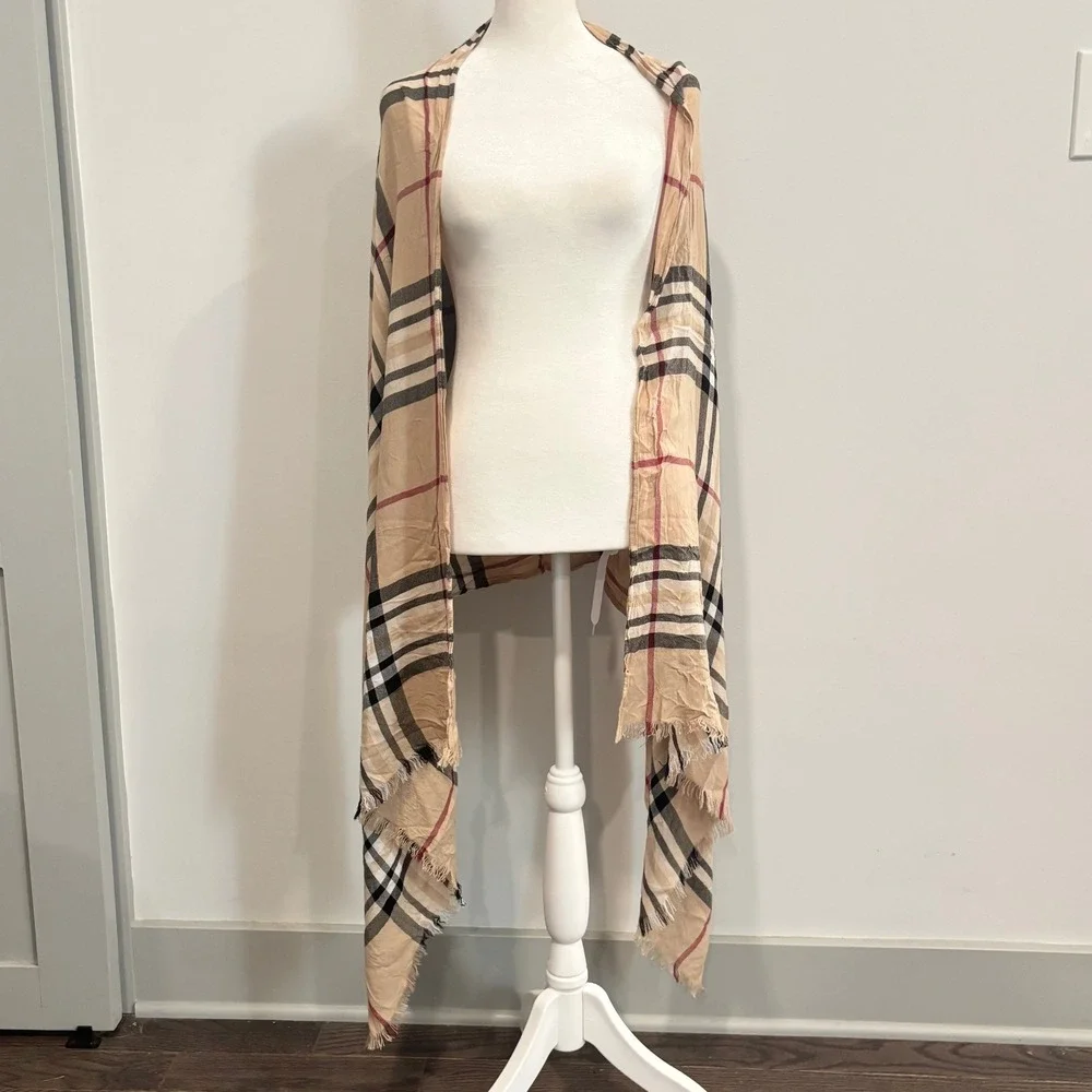 Plaid Nova Check Scarf OS Old Money Quiet Luxury Preppy Academia Heritage 21451